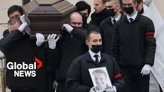 Alexei Navalny funeral: Thousands gather as Russian opposition leader laid to rest in Moscow