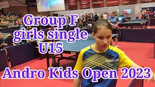 Andro Kids Open 2023, GROUP F, girls single U15, MILZERE Vs KRYVOSHEIA