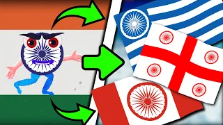 The Indian wheel ran away to other flags | Fun with flags