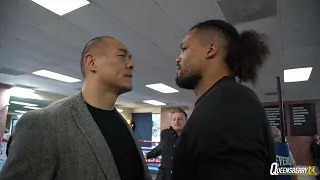 Joe Joyce Interview GATECRASHED By Zhilei Zhang | "I DON'T KNOW WHAT YOU SAID BUT LET'S GO!"
