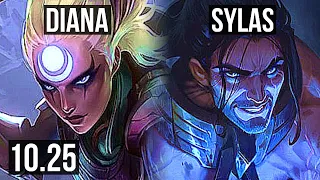 DIANA vs SYLAS (MID) | 3.3M mastery, 10/2/9, 1000+ games, Dominating | EUW Diamond | v10.25