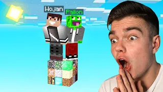 ZOSTALIŚMY UWIĘZIENI NA JEDNYM BLOKU z WOJANEM w Minecraft!