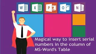 how to insert serial number in word table