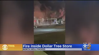 Blaze erupts in Dollar Tree store in North Hollywood with customers inside