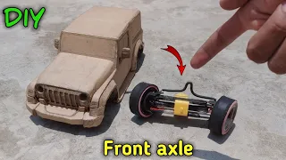 How to make RC car front axle steering wheel, How to make handmade steering wheel / #front_axle #diy