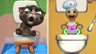 My Tom 2 & The Buddy vs WC Toilet - My Talking Tom 2 vs Kick The Buddy