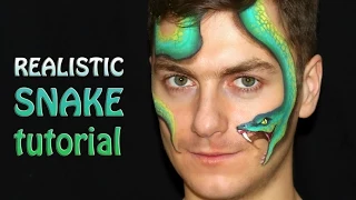 Easy Realistic Snake — One Stroke Face Painting Tutorial