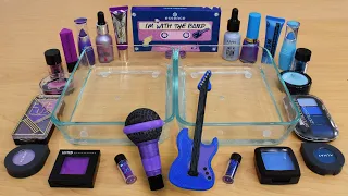 Purple vs Blue - Mixing Makeup Eyeshadow Into Slime ASMR - My Best Slime Collection