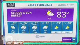 10 Weather: Tampa Bay area afternoon forecast | Nov. 13, 2023