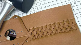 Can you follow my lacing? #Leathercraft