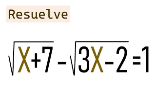 RESUELVE LA ECUACIÓN IRRACIONAL CON 2 TÉRMINOS. Matemáticas Básicas