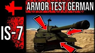 War Thunder - IS-7 Armour Testing - Part 1 Germans