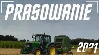 Jeleń buszuje w słomie czyli prasowanie 2021||Zestaw jakich mało😍||John Deere 6620& John Deere 590||