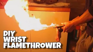 Make a Wrist Flamethrower! - AMAZING DIY Lighter Hack!!!