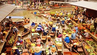 Mercado Flotante de Bangkok - Uno de los más Impresionantes  Del Mundo | TAILANDIA 🇹🇭