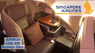 InFlight Experience / Singapore Airlines Airbus A380-800 Business Class / Sydney to Singapore / 4K