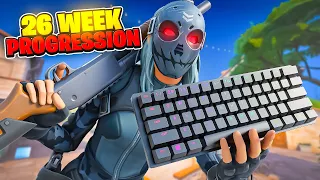 26 WEEK Fortnite Keyboard and Mouse Progression! (Controller to KBM) + Handcam