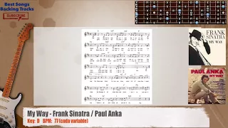 🎸 My Way - Frank Sinatra / Paul Anka Guitar Backing Track with chords and lyrics