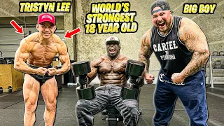 WORLD'S STRONGEST 18 YEAR OLD  INSANE CHEST WORKOUT | Kali Muscle + Big Boy + Tristyn Lee