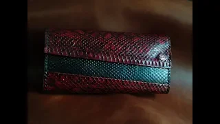 Женский клатч - кошелёк  из змеиной кожи от TsarArt