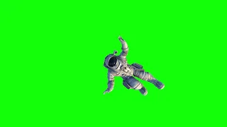 [4K] Falling Astronaut - Green Screen