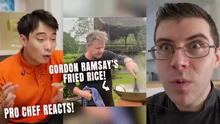 Pro Chef Reacts... To Uncle Roger REVIEWING GORDON RAMSAY's Fried Rice!