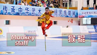 Men's Monkey staff Si Chuan LeiMing Zhu First place National Wushu Championship
