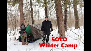 Solo overnight Winter camp. Equipment Failure!