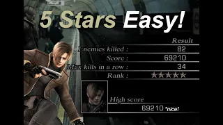 Get 5 Stars with Leon on the Castle | Easy No Skill Required | RE4 Resident Evil 4 Mercenaries