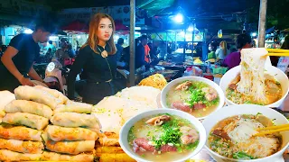 Cambodia Beef Noodle Soup, Rice Noodles, Spring Rolls, Fried Noodles & More - Popular Street Food