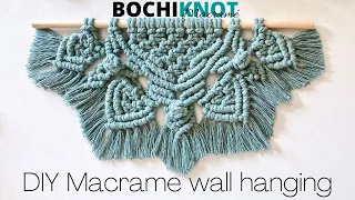 DIY Half Mandala Wall Hanging Using The 4 Basic Macrame Knots | Beginner Friendly Pattern