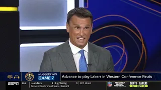 Tim Legler react to Nuggets destroys Clippers 104 89 in game 7 to advance and face Lakers