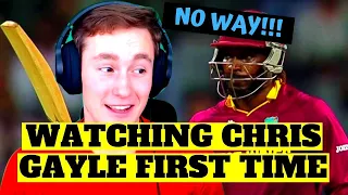 AMERICAN REACTS TO CHRIS GAYLE FOR THE FIRST TIME (fastest 50 ever...)