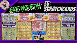 LET'S AV A BASH AT THESE £5 SCRATCH CARD'S  £25 IN-PLAY TODAY