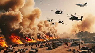 DESTRUCTION FOR IRANIAN ARMY! ISRAEL backed by U.S UH-60's swept away dozens of Generals at HQ's!