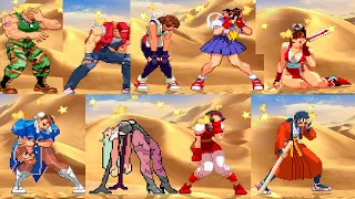 Capcom Vs Snk 2 All 48 Characters STUN poses