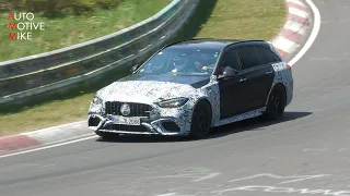 2023 MERCEDES-AMG C63 2.0T HYBRID SPIED TESTING AT THE NÜRBURGRING