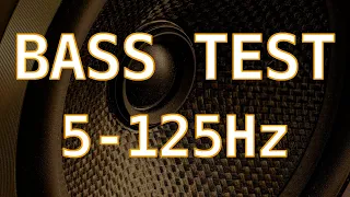 Test Basu Subwoofera i Kolumn - Częstotliwość - 5 do 125 Hz / Bass Test - Frequency Sweep Audio