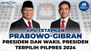 LIVE DARI KPU  -  Penetapan  Prabowo - Gibran Presiden & Wakil Presiden Terpilih Pilpres 2024