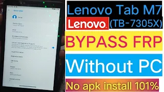 Lenovo TB 7305x Tablet FRP Google Lock BYPASS Without PC | How to unlock Lenovo Tab M7