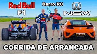 Carro F1 x Carro de controle remoto: CORRIDA DE ARRANCADA