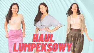 Wielki haul lumpeksowy z wyprzedaży! Cudne sukienki, spódnice, jedwabne bluzki, nowe buty!