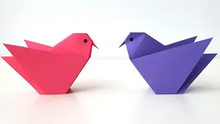 Оригами ПТИЧКА из бумаги своими руками Весенние Поделки из бумаги Easy Origami Paper BIRD Tutorial