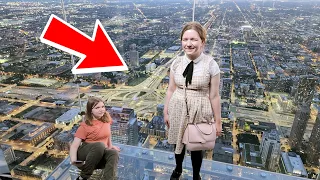 JUMPING ON A GLASS FLOOR! OVER 1,000 FEET HIGH!