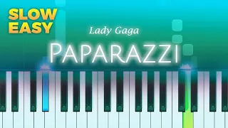 Lady Gaga - Paparazzi - SLOW EASY Piano TUTORIAL by Piano Fun Play