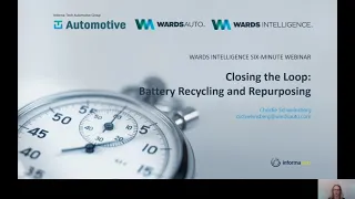 Six Minute Webinar Episode 12 Closing the Loop: Battery Recycling and Repurposing