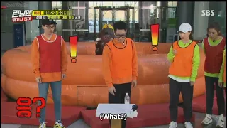 Seok Jin shocks everyone with bottle flip (Running Man)