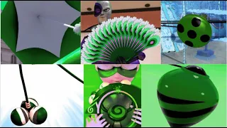 ALL MIRACULOUS WEAPONS IN COLOR GREEN MIRACULOUS LADYBUG