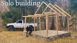 Started building a new house. Solo construction in the mountains