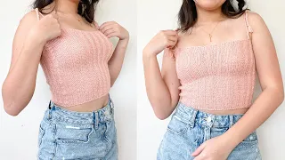 Easy Knit Beginner Crop Top Tutorial